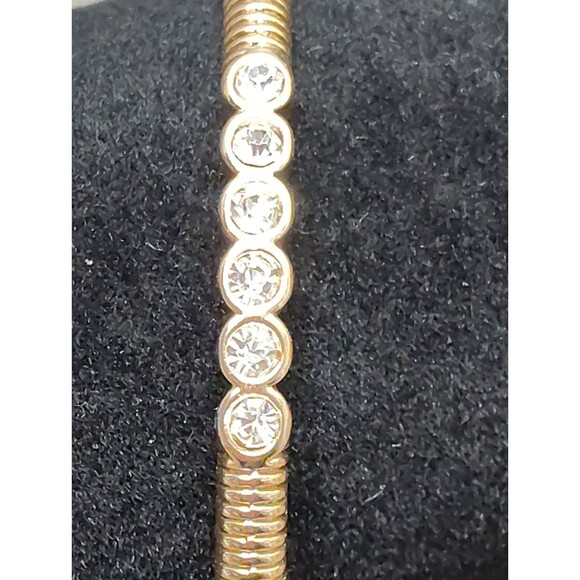 Set of 5 R.J. Graziano Gold Tone  Stacking Bangle Bracelets 8.5" Boho 80s - Picture 3 of 5